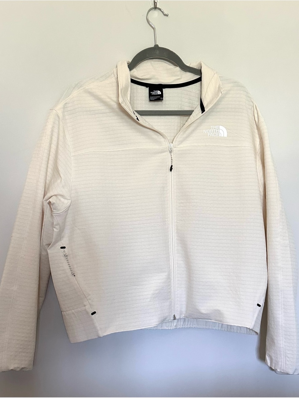 NWT- The North Face White Dune Tek Grid Women's Full-Zip Layer Bomber Jacket